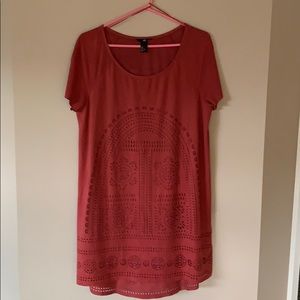 H&M Shirt Style Dress with Cut Out Pattern